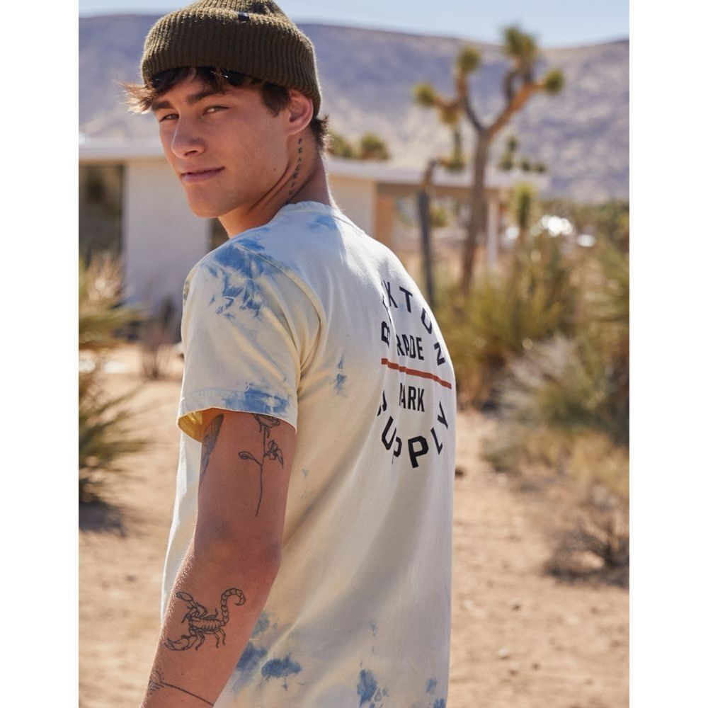 ✨BRIXTON MEN'S CREST II LOGO GRAPHIC TIE DYE SZ SMALL T-SHIRT✨